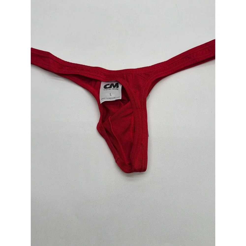 Cover Male Mens Red Pouch Thong Low Rise Underwear Size L 202